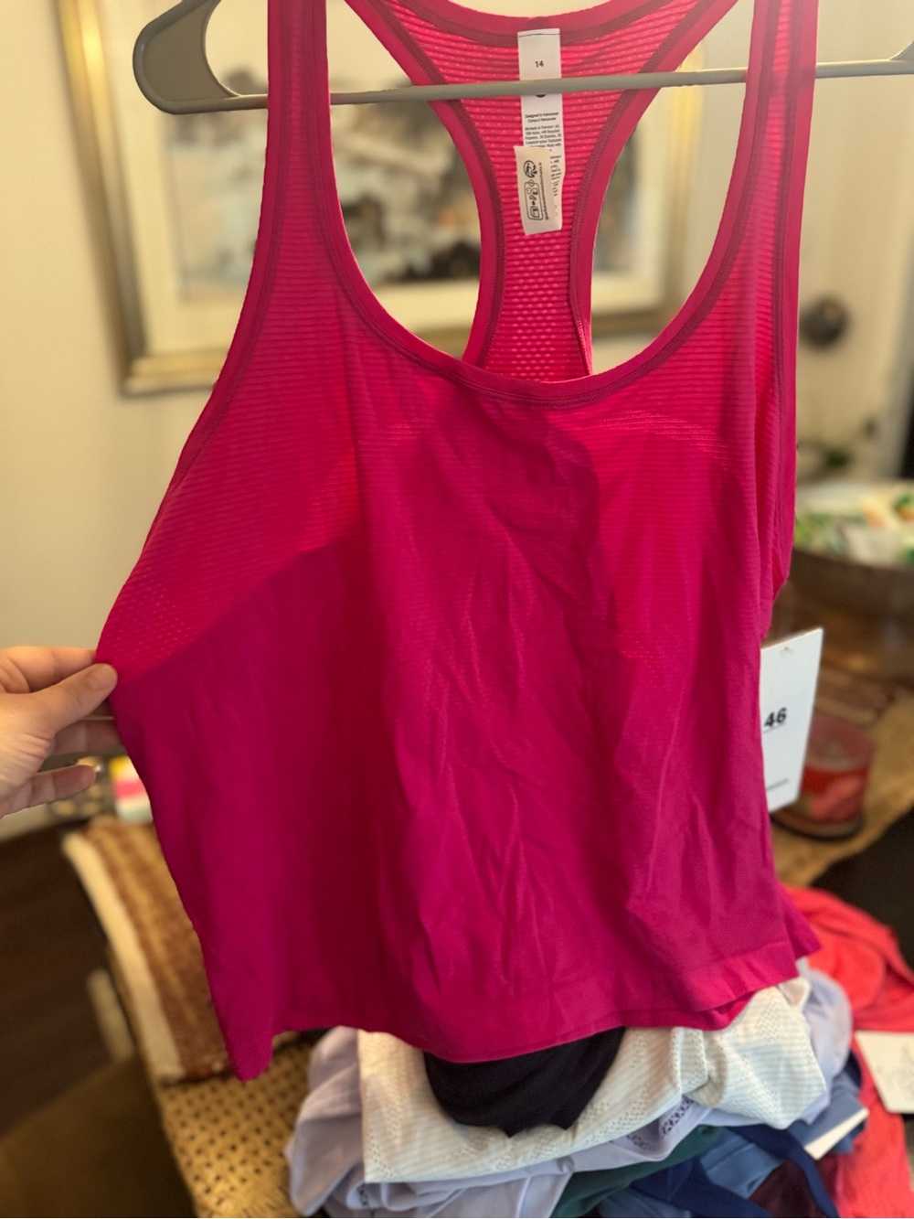 lululemon athletica Women's Hot Pink Racerback Tank Top